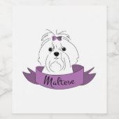 マルチーズ ワインラベル (シングルラベル)