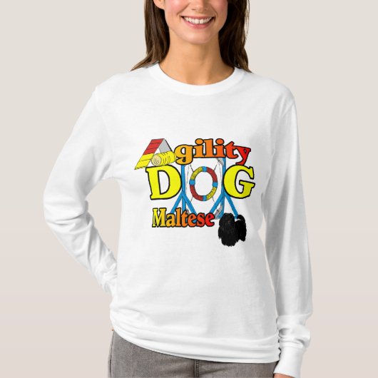 マルチーズ_敏捷性ギフト Tシャツ (正面)