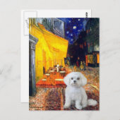 マルチーズ(R) – テラスカフェ ポストカード (正面/裏面)