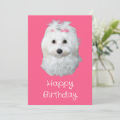 マルチーズLi白い子犬の写真 シーズンカード (スタンド正面)