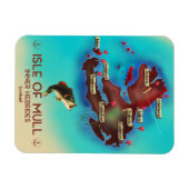 マルチ島のインナー・ヘブリデス・スコットランドヴィンテージの地図。 マグネット (横)