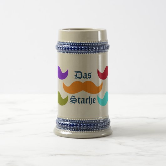 マルチ柄のヒゲ ビールジョッキ (中央)