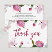 マルチ フローラル ブライダル シャワー サンキューカード (正面/裏面)