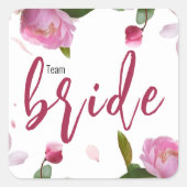 マルチ フローラル ブライダル シャワー スクエアシール (正面)