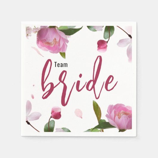 マルチ フローラル ブライダル シャワー スタンダードカクテルナプキン (正面)