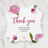 マルチ フローラル ブライダル シャワー フェイバータグ (裏面)