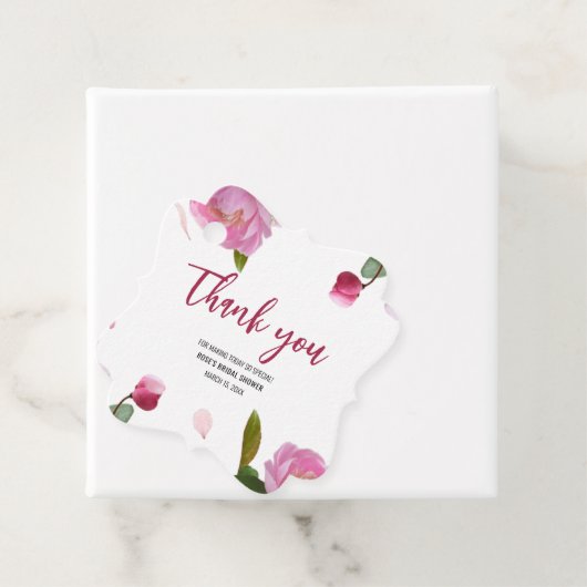 マルチ フローラル ブライダル シャワー フェイバータグ (インサイチュ)