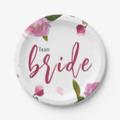 マルチ フローラル ブライダル シャワー ペーパープレート (正面)