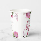 マルチ フローラル ブライダル シャワー 紙コップ (右)