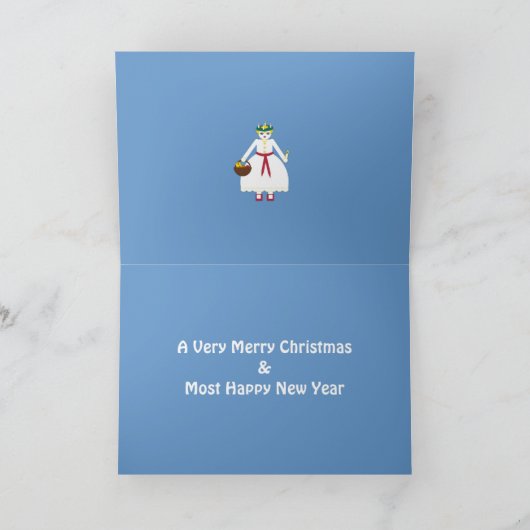 マルツパーソナライズされたキン聖ルシアの日のグリーティングカード シーズンカード (内部)