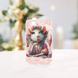 マルテかわいらしニを熟考しているネズミの女性 ガラス缶