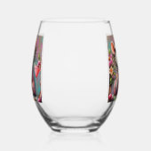 マルテかわいらしニを熟考しているネズミの女性 ステムなしワイングラス (右)