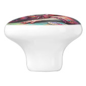 マルテかわいらしニを熟考しているネズミの女性 セラミックノブ (側面)