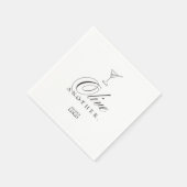 マルティおもしろいニオリーブバーレストランカクテル スタンダードカクテルナプキン (角)