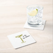 マルティお洒落ニイラストレーション誕生日 スクエアペーパーコースター (インサイチュ)