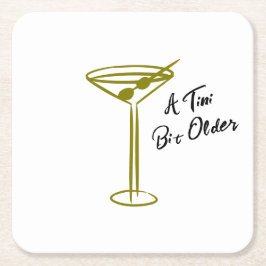 マルティお洒落ニイラストレーション誕生日 スクエアペーパーコースター