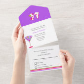 マルティお洒落ニガラス21歳の誕生日パーティー オールインワン招待状 (貼ってはがせる)