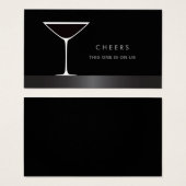 マルティエレガントニカクテルグラスのドリンク券 (正面&裏面)