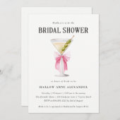 マルティエレガントニカクテルブライダルシャワー招待 招待状 (正面/裏面)