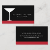 マルティエレガントーニ·カクテル·グラス·バーテンダー 名刺 (正面/裏面)