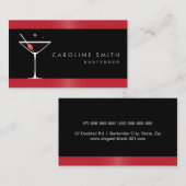 マルティエレガントーニ·カクテル·グラス·バーテンダー 名刺 (正面/裏面)