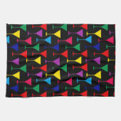 マルティカラフルニカクテルパターン キッチンタオル (横)