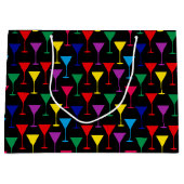 マルティカラフルニカクテルパターン ラージペーパーバッグ (正面)