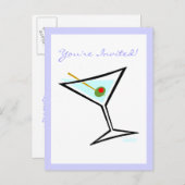 マルティクールニグラスカクテルパーティの招待状 インビテーションポストカード (正面/裏面)
