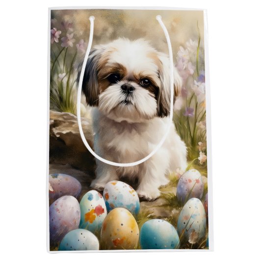 マルティチドッグとイースターエッグホリデー ミディアムペーパーバッグ (正面)