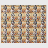 マルティツイン紅葉感謝祭アート ラッピングペーパー (フラット)