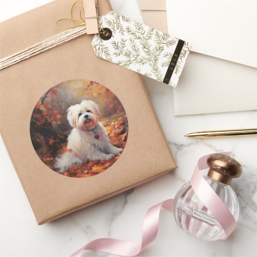 マルティツイン紅葉秋インスパイア ラウンドシール (ギフト)