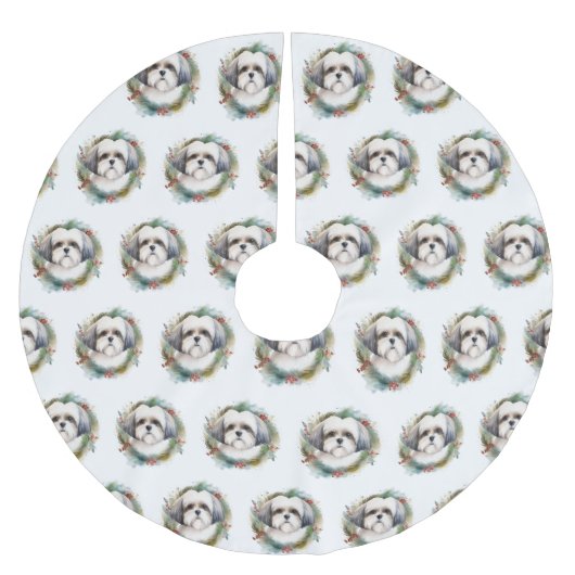 マルティツクリスマスリースフェスティバルカップ ブラッシュドポリエステルツリースカート (正面)