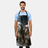 マルティツスノウィースリークリスマスデコール エプロン (着用した状態)