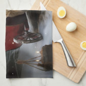 マルティツスノウィースリークリスマスデコール キッチンタオル (四つ折り)