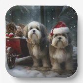 マルティツスノウィースリークリスマスデコール ペーパープレート (正面)