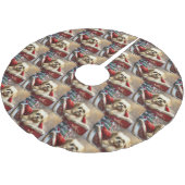 マルティツドッグクリスマスフェスティバル ブラッシュドポリエステルツリースカート (アングル)