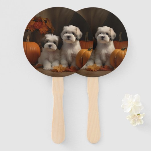 マルティツパピー秋デライトカボチャ ハンドファン (正面&裏面)