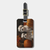 マルティツパピー秋デライトカボチャ ラゲッジタグ (正面縦)