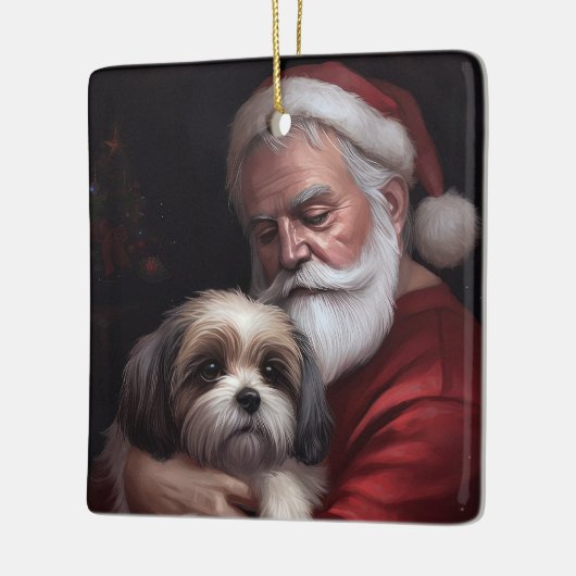 マルティトゥーウィズサンタクロースフェスティバルクリスマス セラミックオーナメント (左)