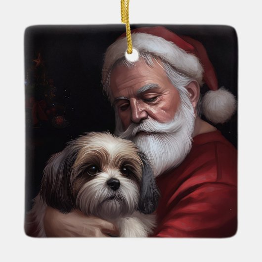 マルティトゥーウィズサンタクロースフェスティバルクリスマス セラミックオーナメント (正面)