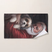 マルティトゥーウィズサンタクロースフェスティバルクリスマス バスタオルセット (ハンドタオル)