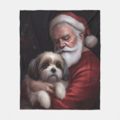 マルティトゥーウィズサンタクロースフェスティバルクリスマス フリースブランケット (正面)