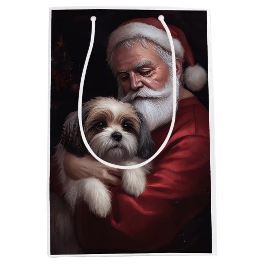 マルティトゥーウィズサンタクロースフェスティバルクリスマス ミディアムペーパーバッグ (正面)