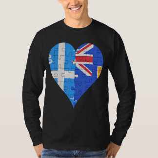 マルティニウズタークスとカイコス国旗のハート Tシャツ