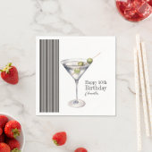 マルティニエレガントカクテル40歳の誕生日パーティー スタンダードカクテルナプキン (インサイチュ)