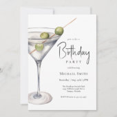 マルティニカクテルテーマバースデーパーティー 招待状 (正面)