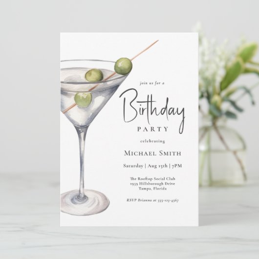 マルティニカクテルテーマバースデーパーティー 招待状 (スタンド正面)