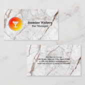 マルティニカクテルバーロゴ | バーテンダー 名刺 (正面/裏面)