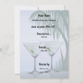 マルティニカクテルパーティートロピカル招待状 招待状 (裏面)