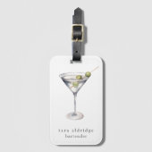 マルティニカクテルプロフェッショナルバーテンダー ラゲッジタグ (正面縦)